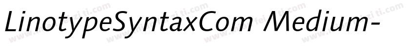 LinotypeSyntaxCom Medium字体转换